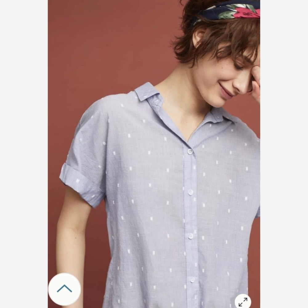 Cloth & Stone Clip Dot Tie-Front Shirt